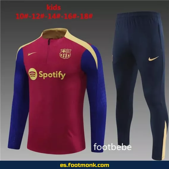 Camiseta FC Barcelona Niño 2024-2025 Roja y Azul – Edición Oficial