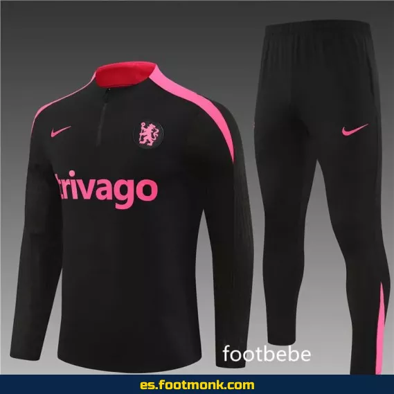 Chaqueta de Entrenamiento Chelsea FC 2024-2025 Negra – Edición Oficial