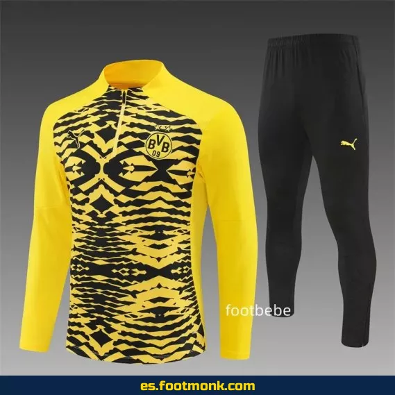 Chaqueta de Entrenamiento Dortmund 2024-2025 Media Cremallera Amarillo Camuflaje – Edición Especial