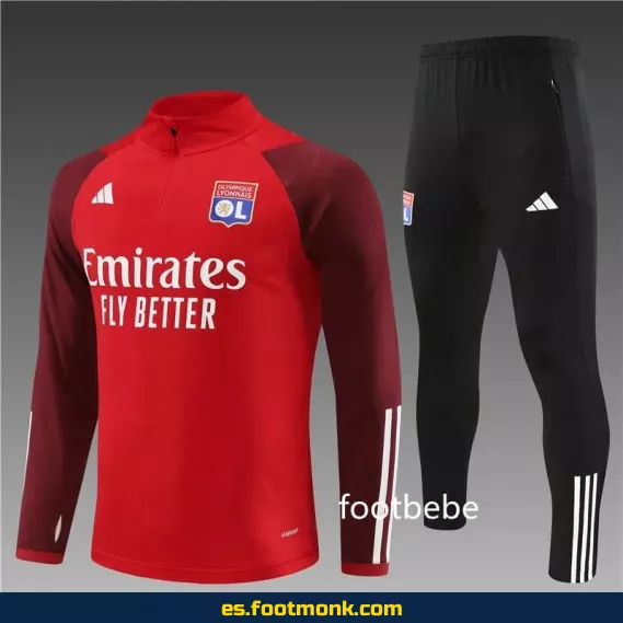 Sudadera Lyon 2023-2024 Media Cremallera Roja – Camisetas de Fútbol Oficiales