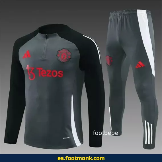 Chaqueta de entrenamiento Manchester United 2024-2025 gris oscuro – Camiseta oficial del equipo, edición especial