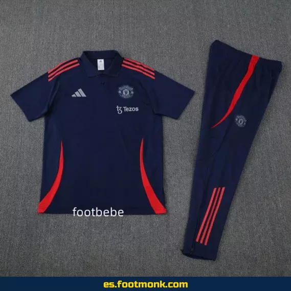 Polo Oficial del Manchester United 2025-2026 Azul Real – Camisetas de Fútbol Edición Especial