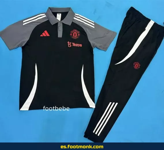 Polo de Fútbol Manchester United 2025-2026 Negro – Camiseta Oficial Edición Especial
