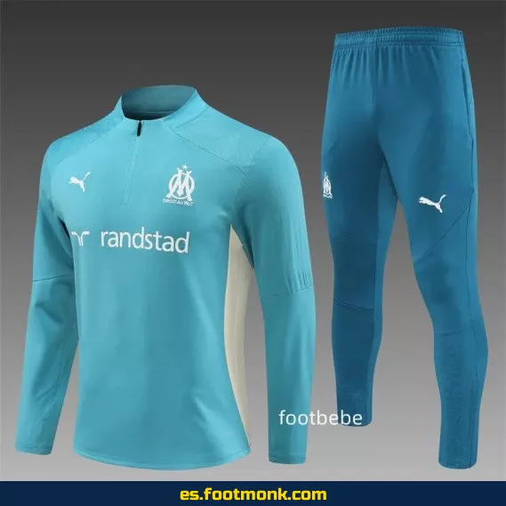 Chaqueta de Fútbol OM Marsella 2024-2025 Media Cremallera Azul – Edición Oficial