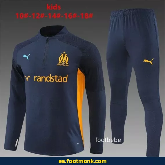Camiseta Oficial del Olympique de Marseille para Niños 2024-2025 - Azul Marino - Edición Especial