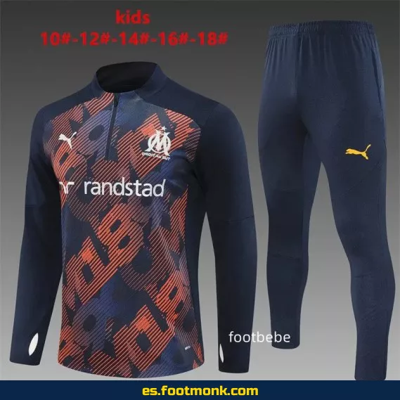 Chaqueta de Fútbol Marseille para Niños 2024-2025 - Camuflaje Azul Real - Edición Especial