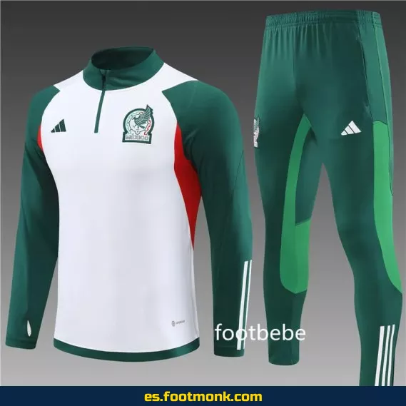 Sudadera México 2023-2024 Media Cremallera Blanca – Edición Especial
