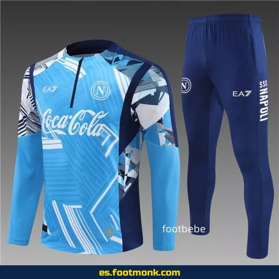 Chaqueta de Fútbol Napoli 2024-2025 Media Cremallera Azul – Edición Oficial
