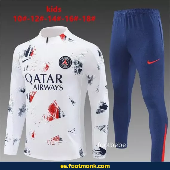 Chaqueta de Entrenamiento PSG Niños 2024-2025 Camuflaje Blanco – Camisetas de Fútbol Oficiales