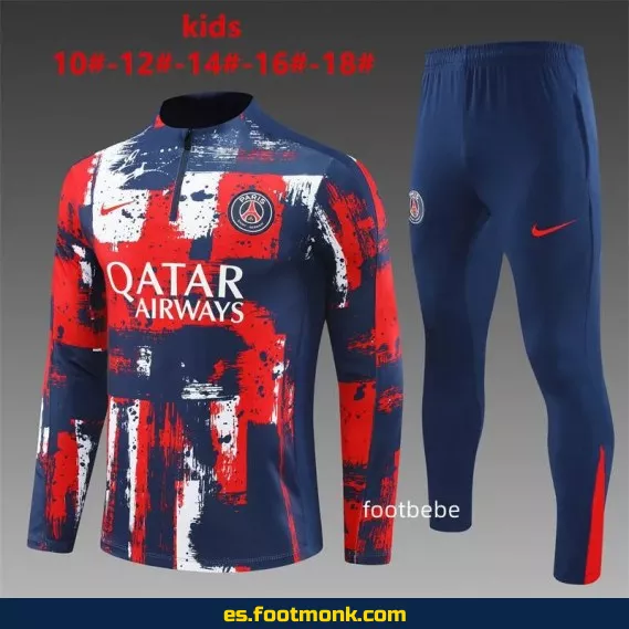 Sudadera PSG Niños 2024-2025 Rojo y Azul – Camisetas de Fútbol Oficiales