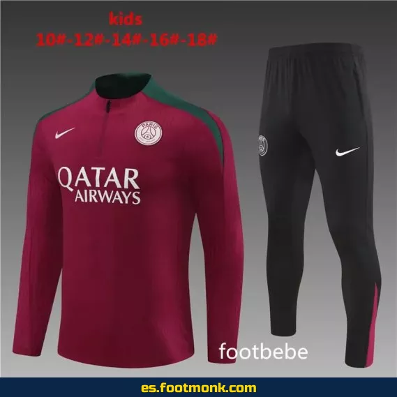 Camiseta Oficial PSG Niño 2024-2025 Roja – Edición Nueva Temporada