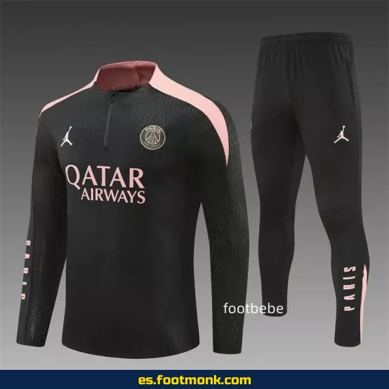 Chándal PSG Jordan 2024-2025 Negro/Rosa – Camiseta Oficial de Fútbol Edición Especial