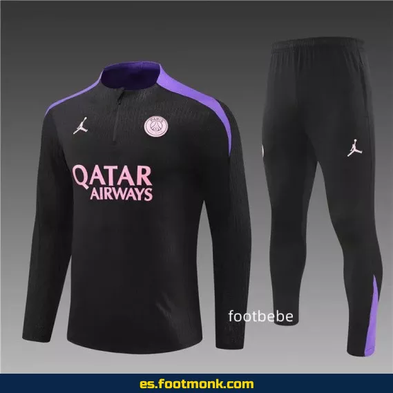 Sudadera PSG Jordan 2024-2025 Negra y Violeta – Edición Especial – Camisetas de Fútbol Oficiales