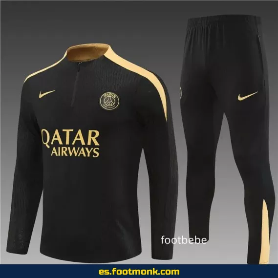 Chaqueta de Entrenamiento PSG 2024-2025 Oficial - Edición Negra
