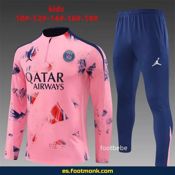 Camiseta PSG Jordan Niños 2024-2025 Camuflaje Rosa – Edición Especial