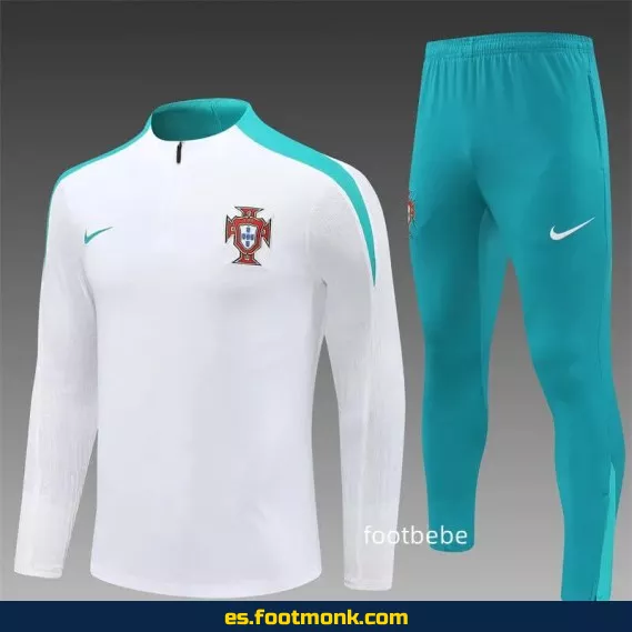 Chaqueta de Entrenamiento Portugal 2024-2025 Blanca – Edición Oficial