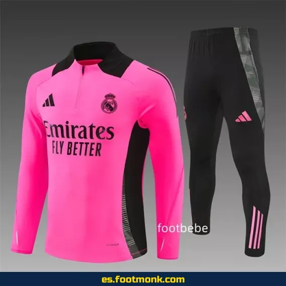 Chándal Real Madrid 2024-2025 Rosa Rojo - Camisetas de Fútbol Oficiales