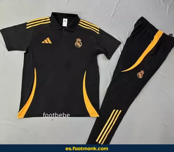 Sudadera Real Madrid 2025-2026 Negra Polo - Camisetas de Fútbol Oficiales y Personalizadas