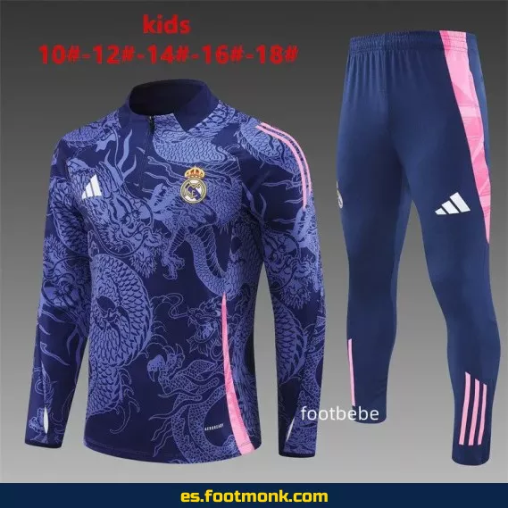Chándal Real Madrid Niños 2024-2025 Edición Especial Dragon Violeta – Camisetas de Fútbol Oficiales